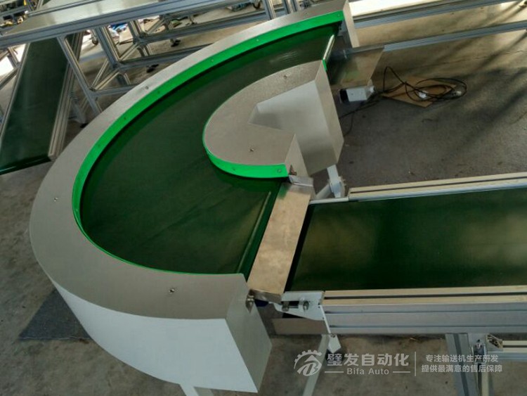 180度轉彎機銜接直線輸送機